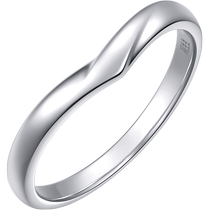 Chow Sang Sang PROMESSA Star Series Pt950 platinum V-shaped star track ring 94705R