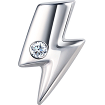 Chinese Valentines Day gift Chow Sang Sang Pt950 platinum Lets Play ear play lightning diamond stud earrings single 92121E