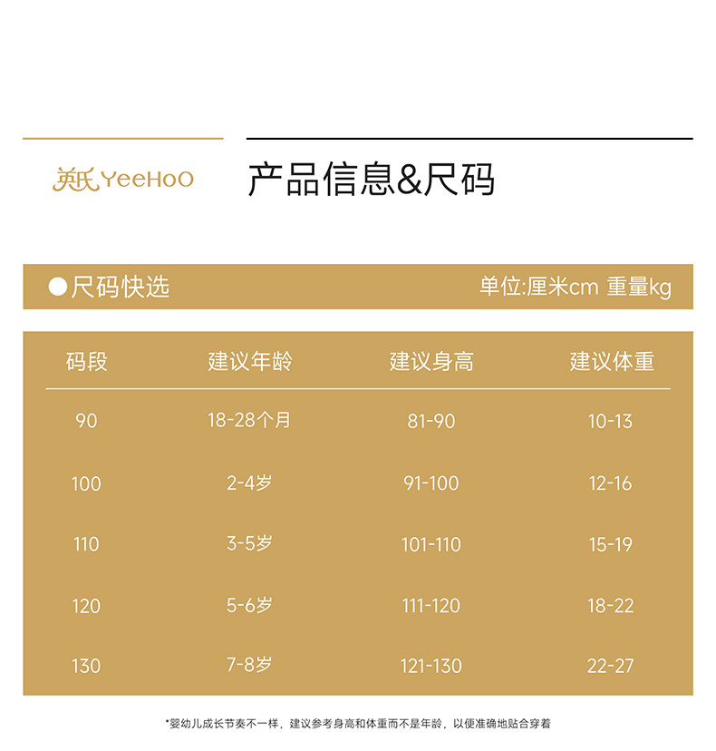 英氏儿童连体泳衣女宝宝防晒UPF50+短袖男女童夏季新款小童游泳衣 — 20