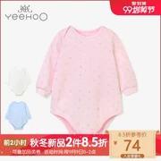 Em bé sơ sinh Anh jumpsuit nam và nữ kho báu cotton áo thun tam giác romper 184A0484 - Áo liền quần