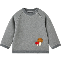 (Haute Couture Series) Yings childrens sweatshirt plus velvet autumn long-sleeved wool pullover casual top for boys and girls