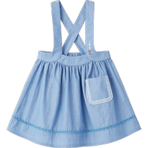 The Yingcheng girl dress summer girl baby cotton strap dress 2024 spring and autumn sweet cute hanging dress