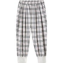 (Haute Couture Series) Yings childrens pants casual versatile plaid pants autumn and winter pure cotton 2024 new leggings