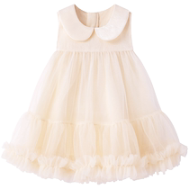 (Same style in the mall) Yings childrens dress summer temperament princess dress thin section 2024 new girls gauze skirt