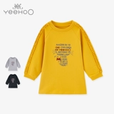 Осеннее платье, юбка, лонгслив для девочек, толстовка, в корейском стиле