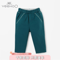 (Shopping mall same model) Yings baby pants boys spring and autumn waist trousers elastic pants Cotton