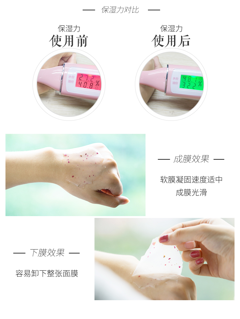 Ngàn sợi cỏ hồng dưỡng ẩm bột xuyên da 200g mặt nạ dưỡng ẩm làm đẹp thẩm mỹ viện thạch mặt nạ bột mềm màng bột - Mặt nạ kem dưỡng trắng da mặt cho da dầu