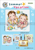 Cross stitch electronic image redraw source file-SODA SO-3214 happy summer vacation