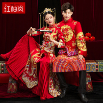 Couple style Xiuhe dress bride and groom 2021 new Chinese wedding dress wedding dress vintage mens and womens suits