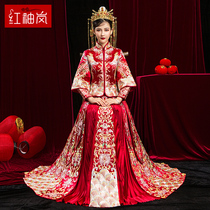 Xiuhe clothing 2021 new panjin embroidered luxury wedding dress Chinese wedding dress cabinet dress bride vintage toast dress