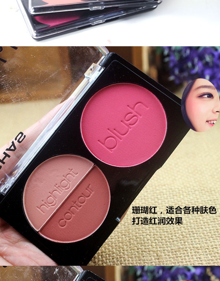 3D stereo đỏ mặt đĩa sửa chữa năng lực ánh sáng cao trang điểm nude hồng ngọc trai cầm tay tự nhiên làm sáng trang điểm gửi bàn chải nhỏ - Blush / Cochineal má hồng etude house