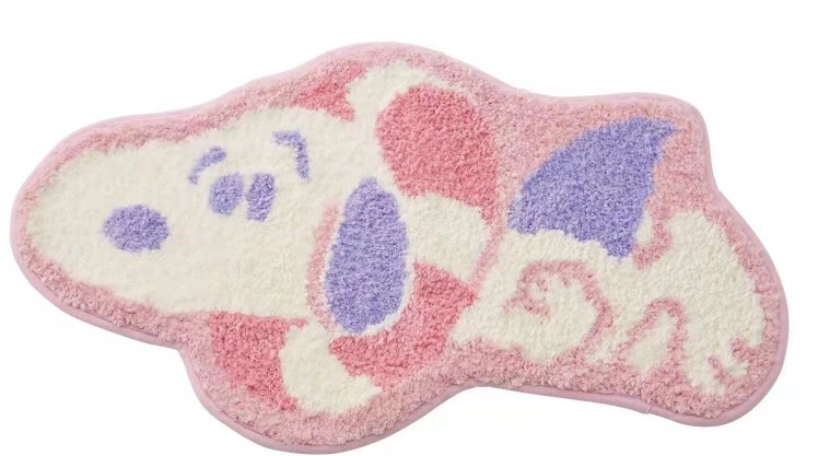 Nupi plush rug strong suction anti-slip living-room bedroom floor cushion Snoopy pink girl's heart anti-chill and warm