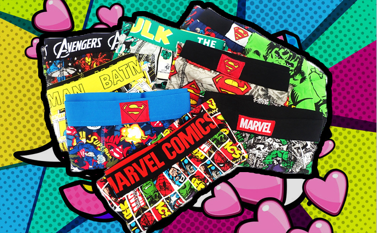 European and American Style Cartoon Marvel Heroes Simpson Anime Colorful Assorted Pure Cotton Men's Boxer Briefs Underwear Four-Corner Shorts