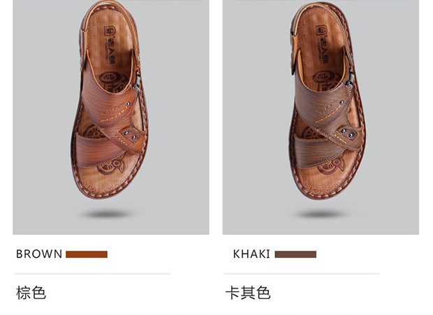 Old man sandal nam 2018 hè mới Giày da bình thường đi biển dày đế dày chống trơn trượt đôi trung niên và dép giày sandal nam