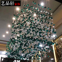 Hotel Clubhouse Bar Ceiling Pendant Decoration Hanging Decoration Soft Fit Engineering Glass Pendant Glazed Stone Aerial Pendant