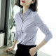 New women's shirt long-sleeved solid color professional solid color work clothes slim commuter shirt tops temperament formal wear