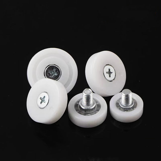 Plastic bearing wheel pulley iron cabinet accessories office furniture wheel drawer wheel screw track wheel ໂຮງງານຂາຍໂດຍກົງ