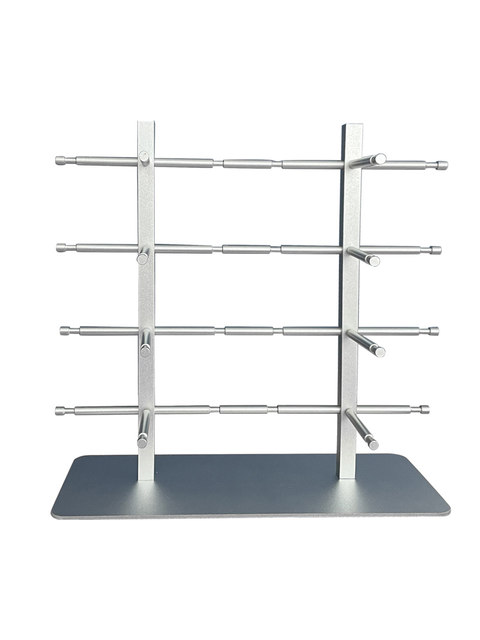 Metal glasses display stand High-end aluminum-magnesium alloy storage stand Glasses store high cabinet display props in the space