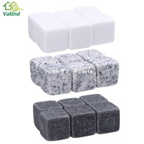 6Pcs Natural Whiskey Stones Rock Ice Cube Stone Sipping Whis