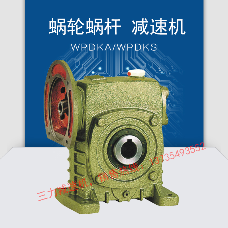 Three-force reducer Iron shell worm gear worm reducer Turbine gearbox WPDKS WPDKA Small miniature