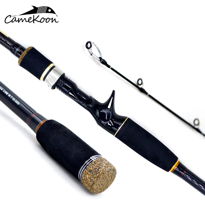 CAMEKOON Casting Fishing Rod 4-Piece Carbon Fiber Ultralight Travel Fishing Pole