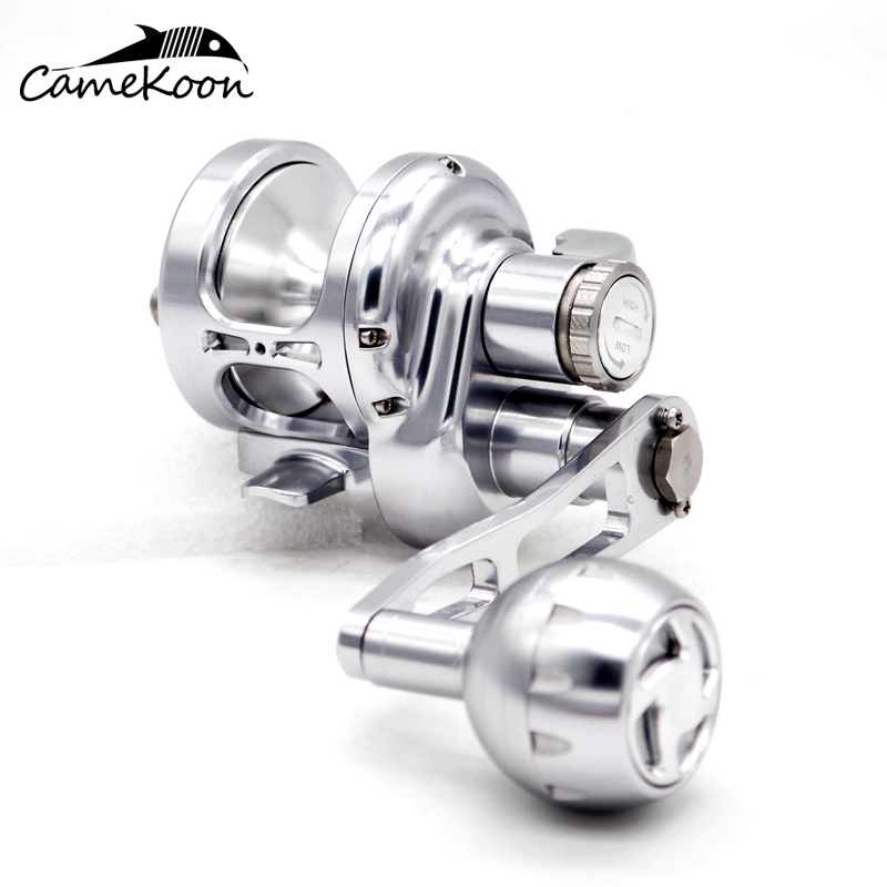 CAMEKOON TR100 Full Metal Trolling Reel Saltwater Lever Drag Reel Sea Boat Fishing Reel