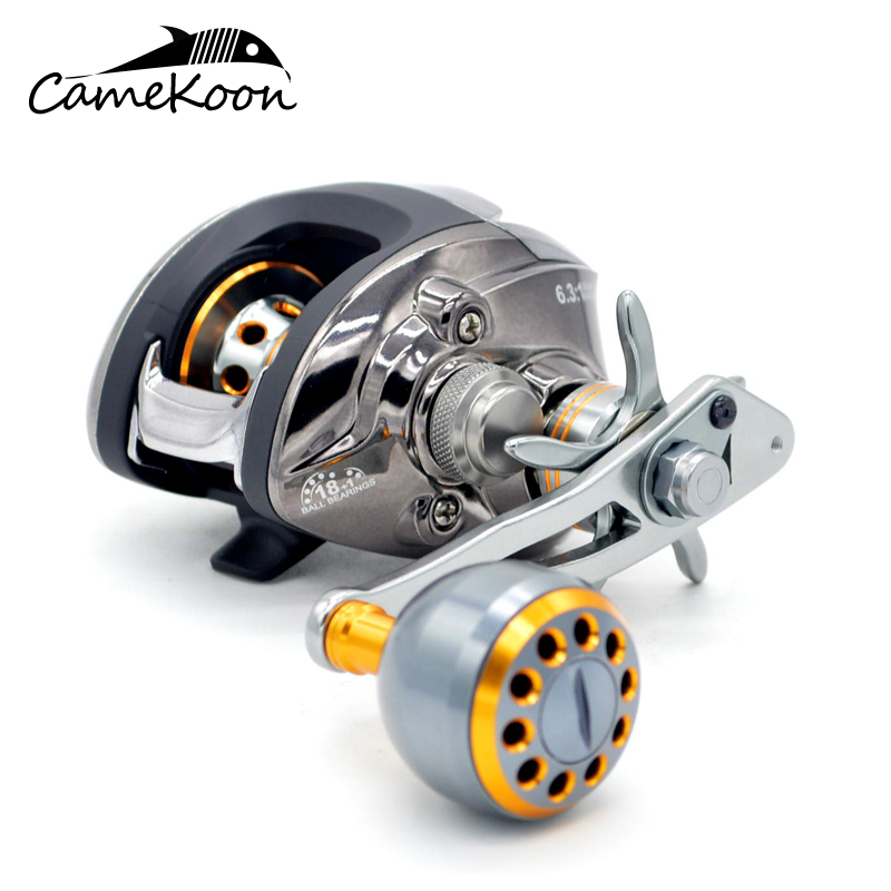 CAMEKOON Baitcasting Fishing Reel 18+1Bearings Baitcaster Reel With Crank Handle