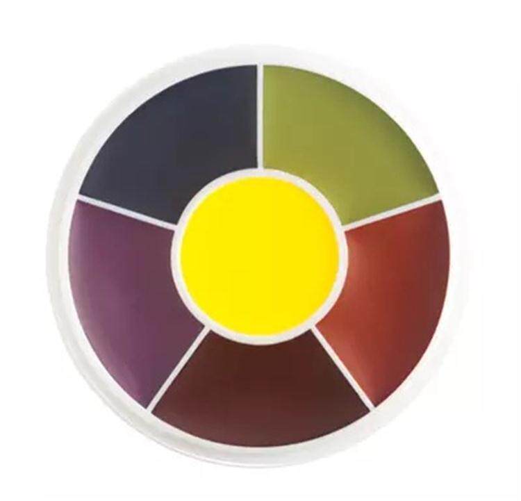 Film and TV special effects Makeup Injury Efficiency Oil Color 6-color disc bruising and shaping oil color pan Halloween makeup cos