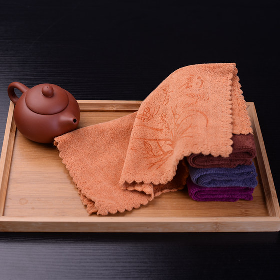 Tea towel special towel rag cotton and linen tea table table Chinese style Zen tea set accessories water-absorbent large thickened tea cloth