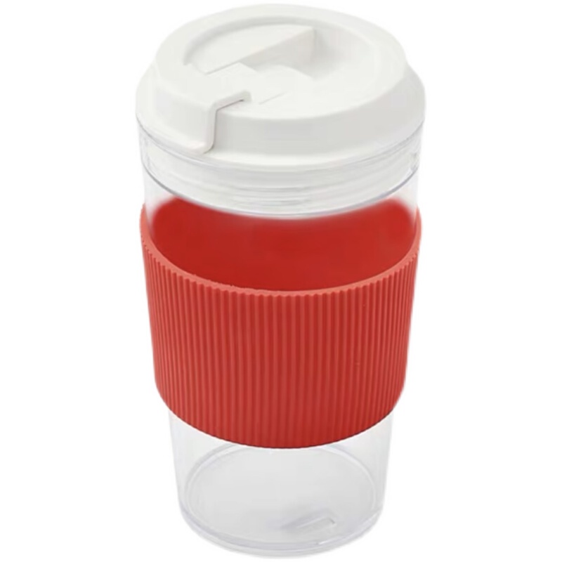 In-Stock Japan Muji Copolyester Transparent Coffee Cup with Silicone Cup Sleeve and Straw Cup for Learning to Drink In-Stock Japan Muji Copolyester Transparent Coffee Cup with Silicone Cup Sleeve and Straw Cup for Learning to Drink