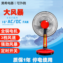 B16 manufacturer 12V DC fan 16 inch big wind power outage emergency battery fan stall fishing 12V table fan