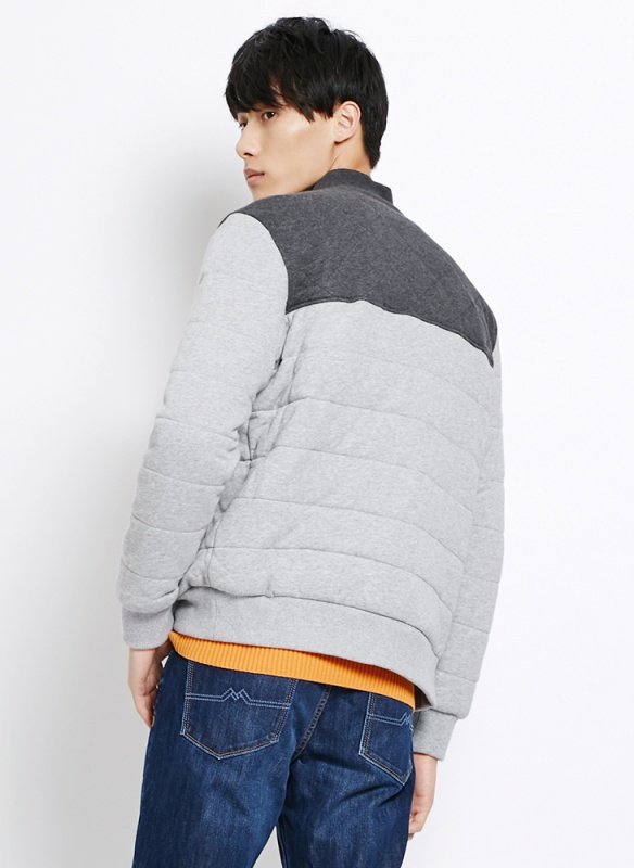 Áo cũ đơn giản màu sắc phù hợp với áo bông thủy triều nam mùa đông cotton phù hợp với áo bông giản dị áo khoác nam trẻ trung áo khoác bomber