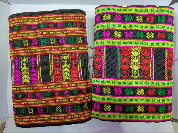 Ethnic flower side Hainan Lean ethnic wind accessories webbing clothing accessories 20 cm meters wide length 7 m