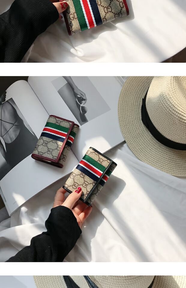 Bao da nữ khóa 2019 mới châu Âu và Mỹ retro đơn giản in ví da nhỏ ví ngắn túi ví ngắn - Trường hợp chính kẹp chìa khóa