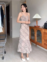 Tea Hysteria Gentle Wind Harnesses One-piece Dress Woman 2022 new Summer Design Feel Slim-skinny A word long dress