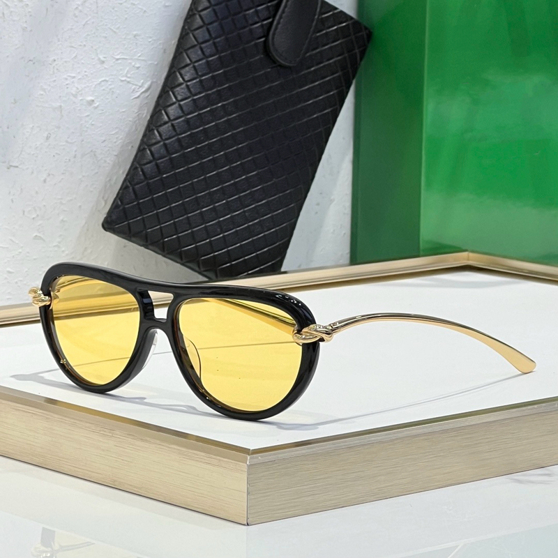 Bv1418S New High-Quality Acetate Aviator Sunglasses Unisex Metal Temples Rope Knot Sunglasses Cross-Border
