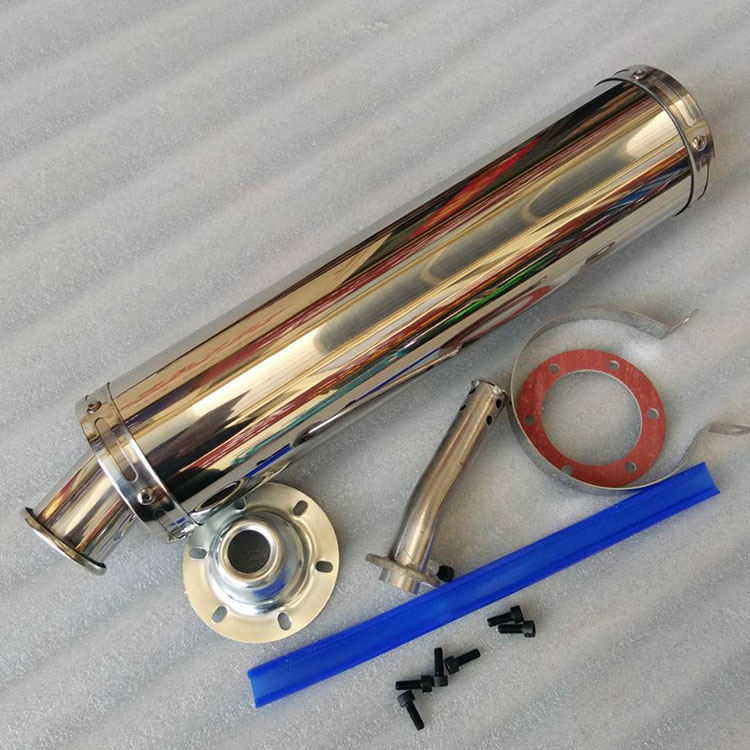 Xe máy sửa đổi ống xả bằng thép không gỉ chiên đường phố thể thao âm thanh xe hơi 100/125/150/200 giảm áp trở lại - Ống xả xe máy ống pô xe máy