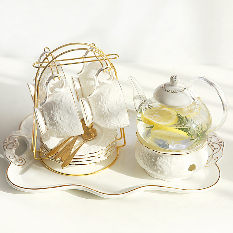 Those time ceramics European tea set tray rectangular English tea tray home water cup tea cup tray storage