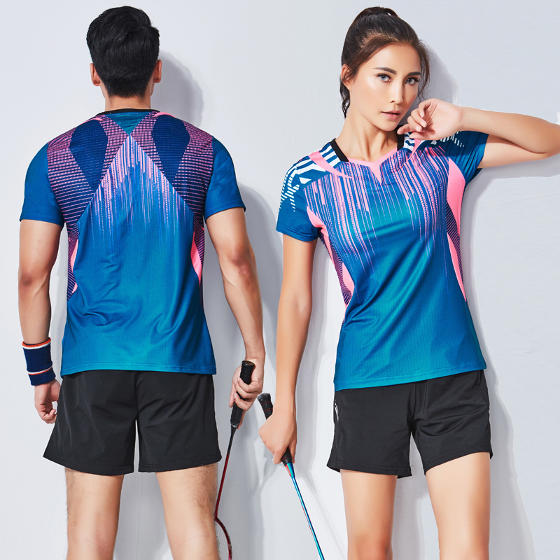 Peky Cool Summer New Badminton Suit Quick Dry Breathable Men And Women Short Sleeve Blouses Sports Jersey-Taobao