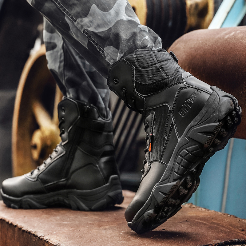 Autumn High-Top Martin Boots for Men, Tactical Ultra-Light Military Training Waterproof Outdoor Desert Hiking Breathable Cycling Boots Autumn High-Top Martin Boots for Men, Tactical Ultra-Light Military Training Waterproof Outdoor Desert Hiking Breathable Cycling Boots