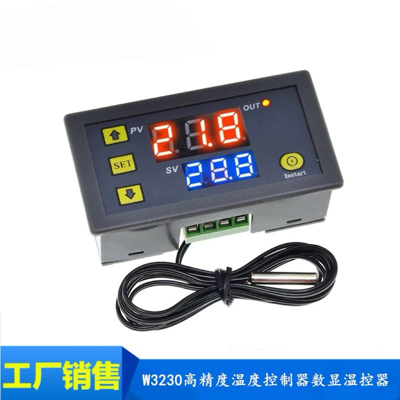 W3230 High-Precision Temperature Controller Digital Display Thermostat Module Temperature Control Switch Micro 12V24V/Ac220V
