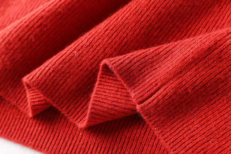 Len len và bông tai cashmere thoải mái cao được trang trí với tay áo đính cườm, áo len dệt kim đáy dài đơn giản màu rắn - Đan Cardigan