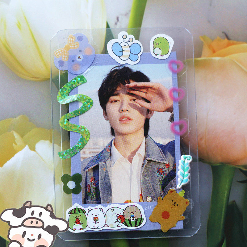 Transparent pat on the sticker Stickler Cards Love Beans Star Hard Gum Cover Album Small Card Protective Sleeve Hard Chuck