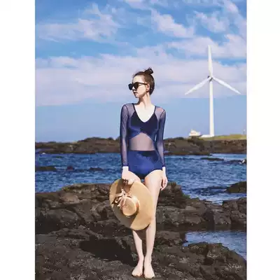 Victor 2021 new women's one-piece swimsuit sexy and thin belly cover bikini long-sleeved sunscreen hot spring swimming suit