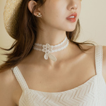 (Mr. Tora) Brigade fairy lace - gauze flowers necklace tied with a choker hair collar