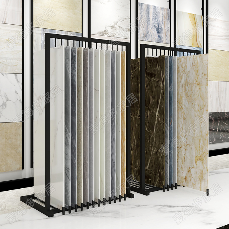 Tile large floor tile display stand push and pull 600*1200 exhibition frame vertical floor sample shelf floor floor ceramic rack