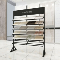 Wood floor integrated ceiling display rack tile display rack 300 600 ceramic wall tile line Stone sample exhibition tool