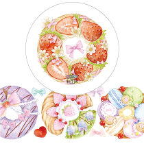 New Seven Days X White Sea Sink Stars Hand Ledger Material and Paper Adhesive Sticker Figure Strawberry Doughnut Ring Special Oil