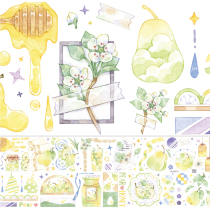 OKMT new seven days and paper tape original cute hand account honey sugar pear PET landscaping decorative sticker tape