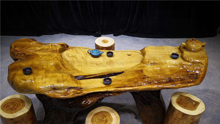 Jinsi Nanmu root khắc bàn trà nhà ban công Kung Fu bộ trà gốc cây Haigen khắc bàn cà phê gỗ rắn bàn trà - Các món ăn khao khát gốc bàn ghế bằng gốc cây